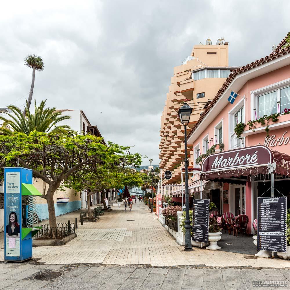 Das Marboré steht an der Ecke zur Calle Mazaroco, der Blick auf diesem Bild geht in diese Gasse.