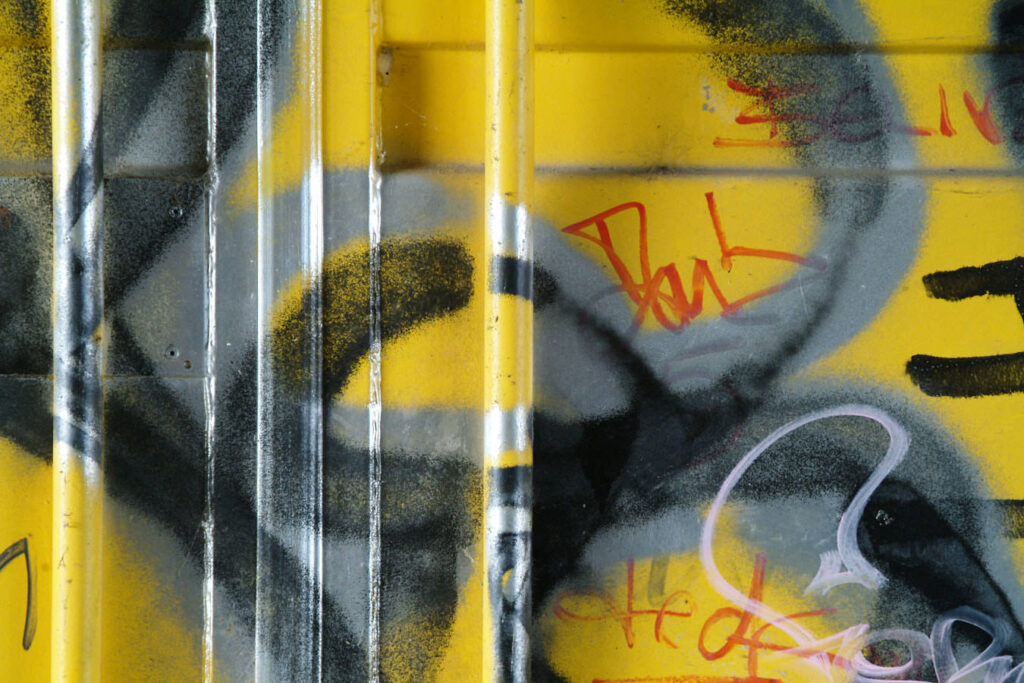 Graffiti auf einem Container