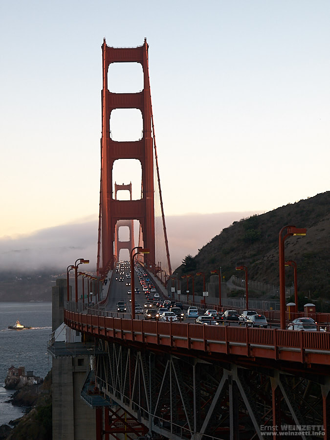 Golden Gate Bridge von der Nordseite her gesehen