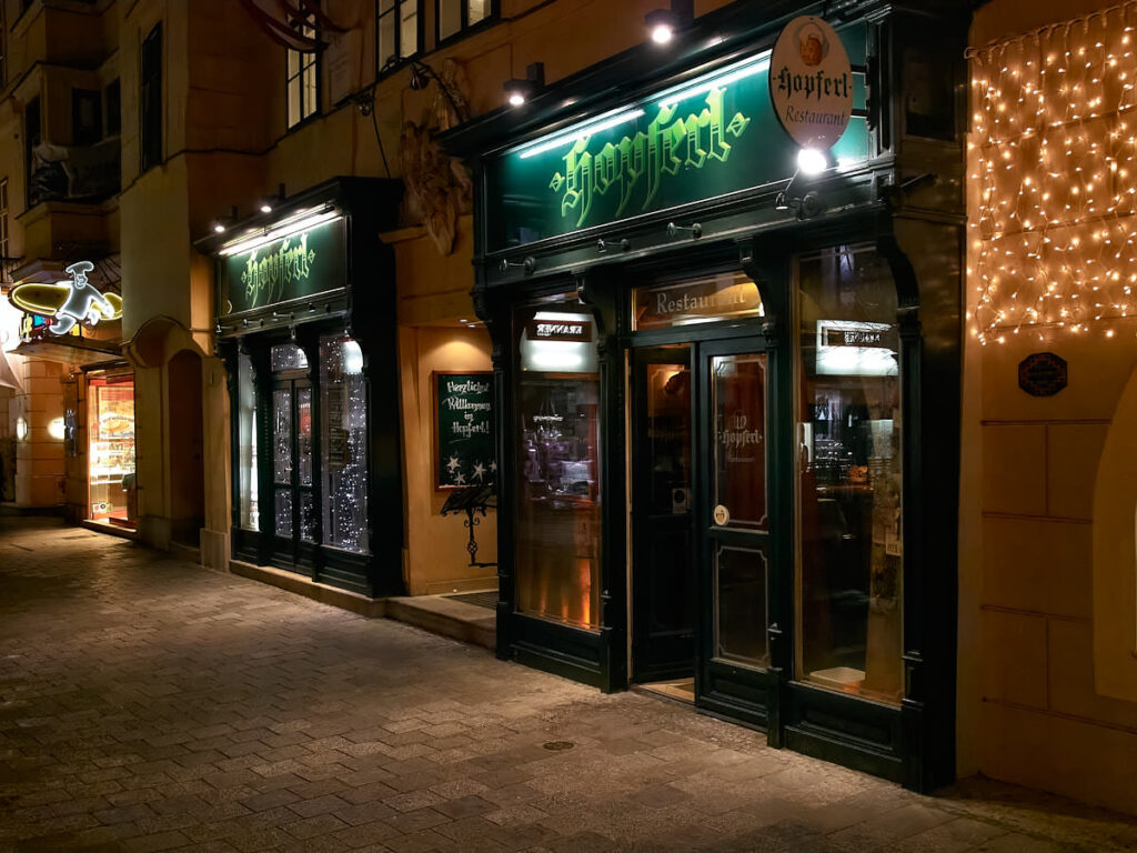Fassade eines Restaurants