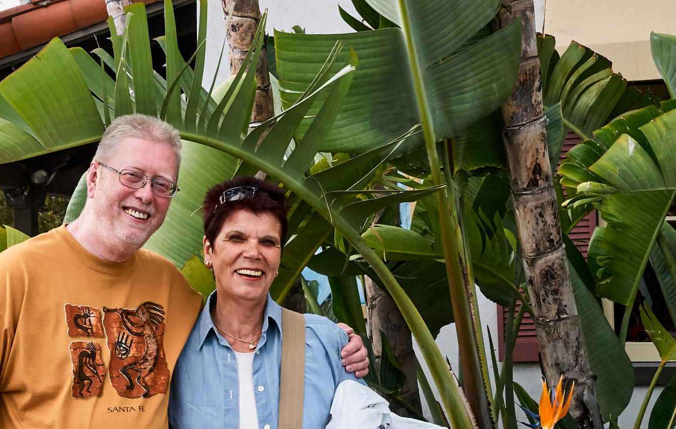 Christa und Ernst Weinzettl in der "Seaport Village" in San Diego