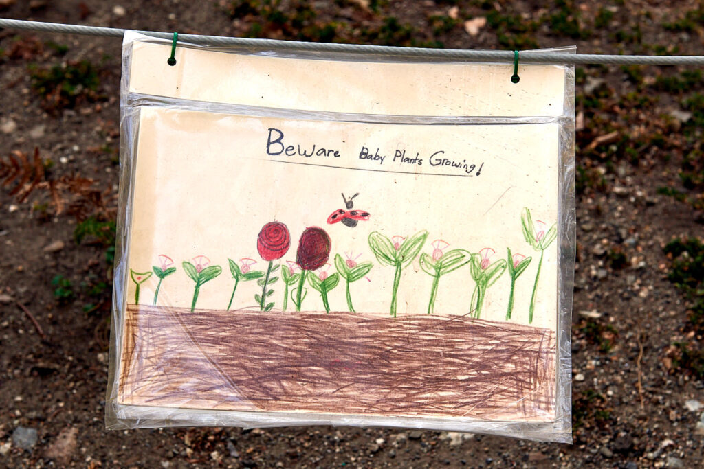 Kinderzeichnung im Pfeiffer Big Sur State Park