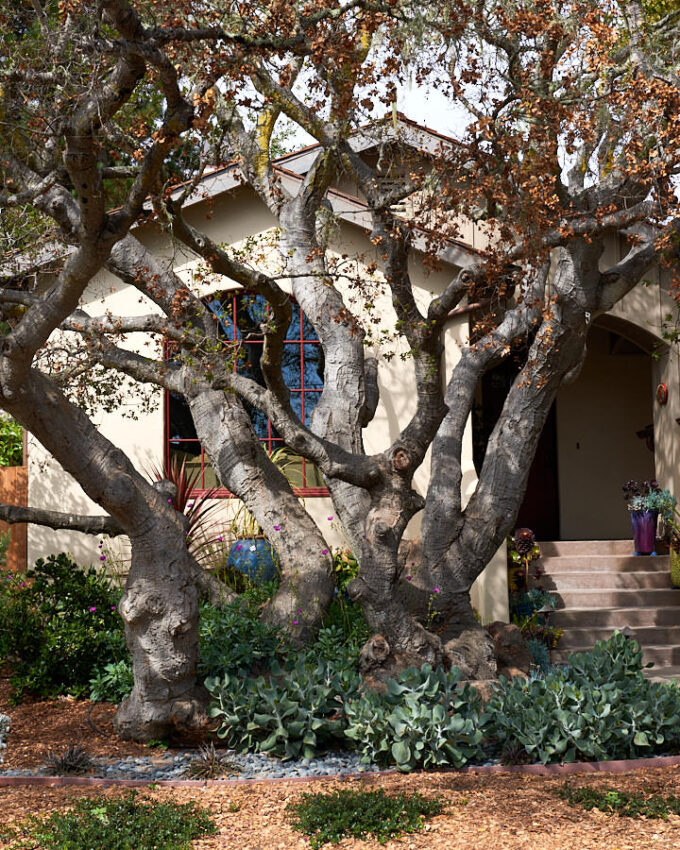 Eines der alten Häuser in der Mission Street von Carmel-by-the-Sea