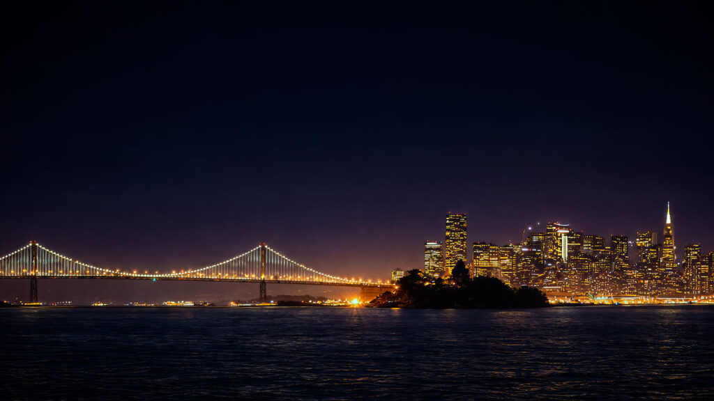 Oakland Bay Bridge by Night