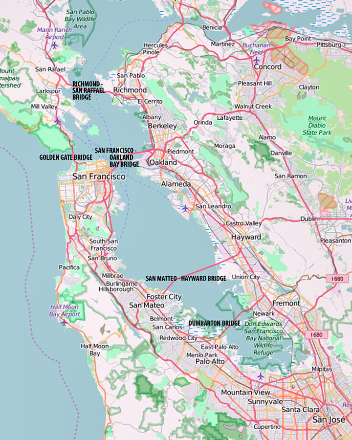 San Francisco Brückenübersicht