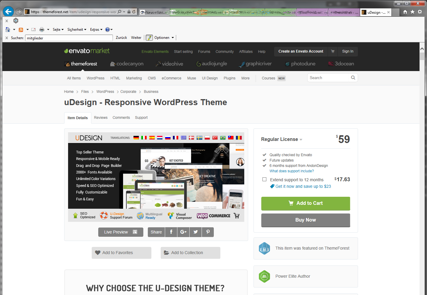 uDesign bei Themeforrest