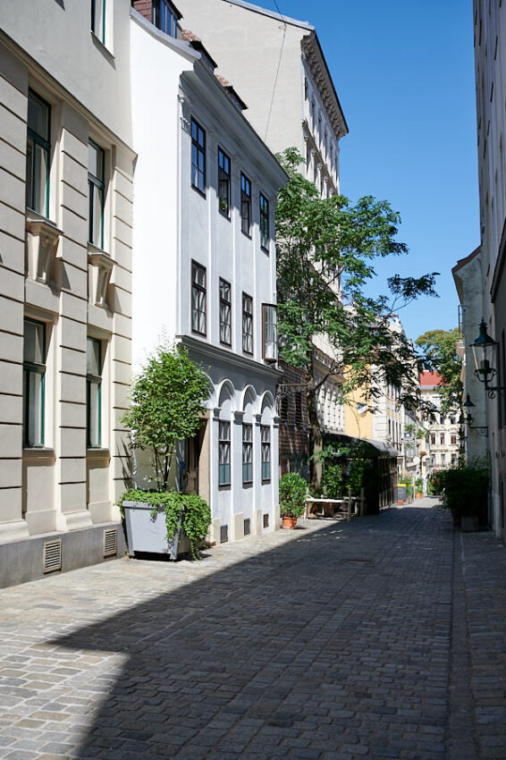 Häuseransicht in der Gutenberggasse
