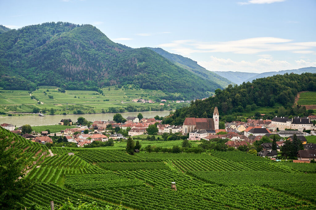 Ein Blick vom Roten Tor auf Spitz an der Donau