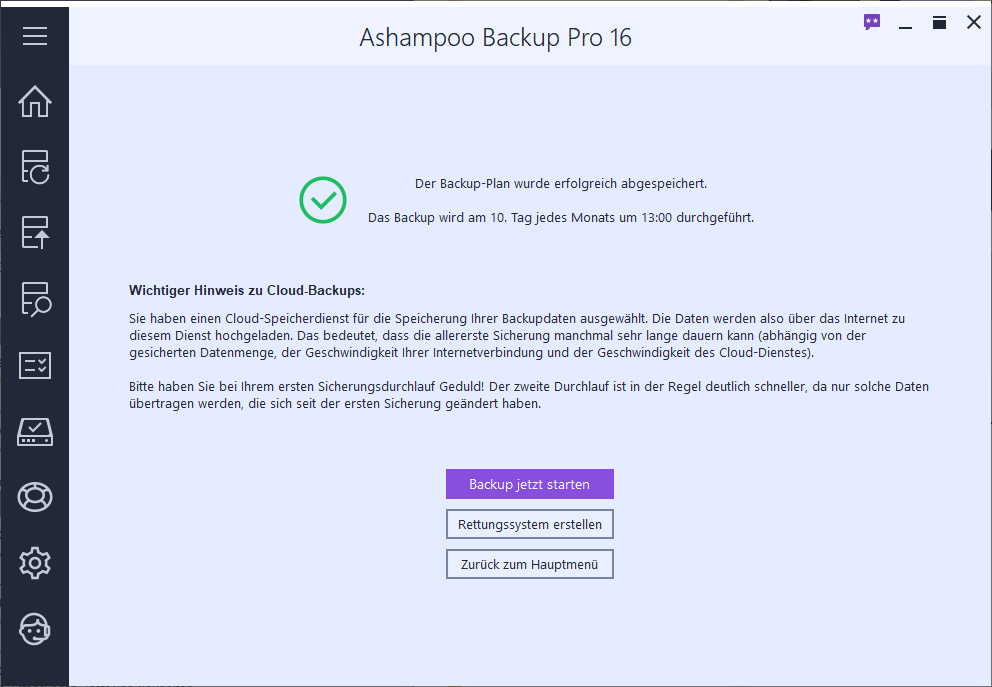 Ashampoo Backup Pro 16