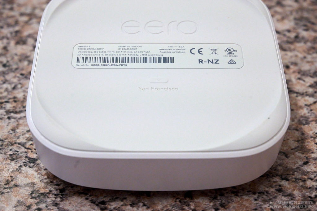 eero Pro 6 - der Reset Knopf