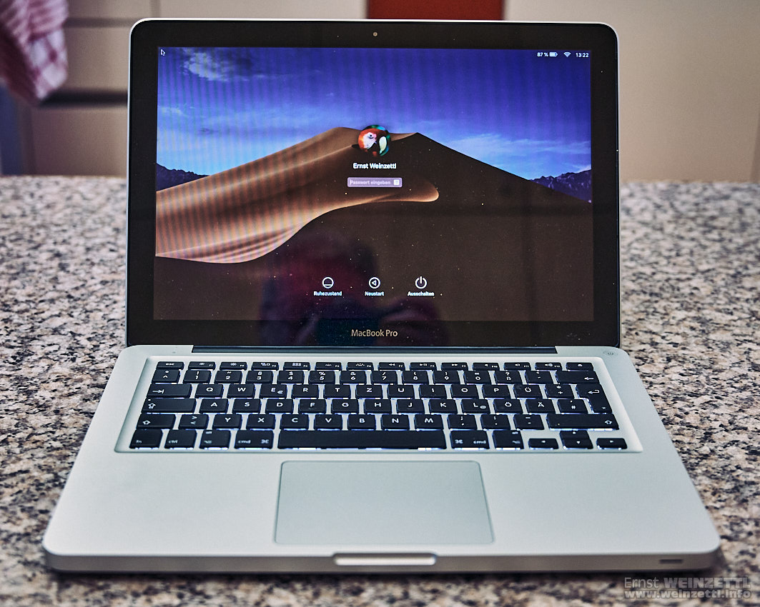 Macbook Pro 13inch Startscreen
