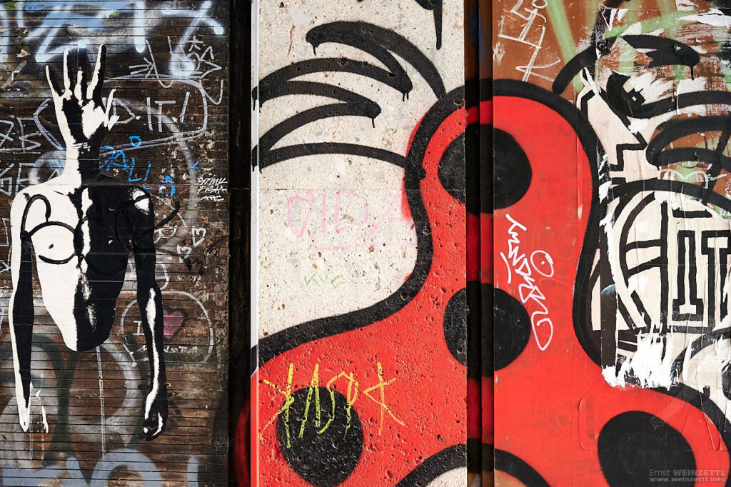 Graffiti an Betonwand