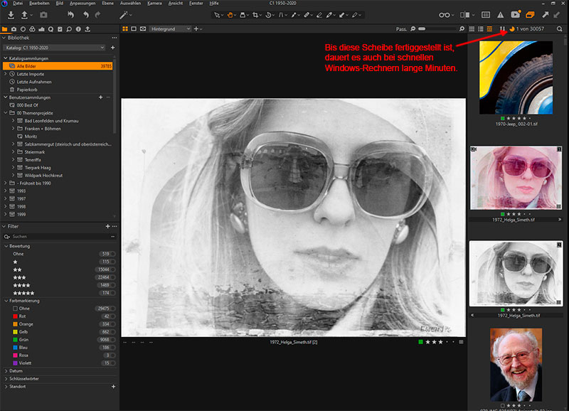 Die Capture One Pro-Datenbank ist noch immer viel zu langsam.