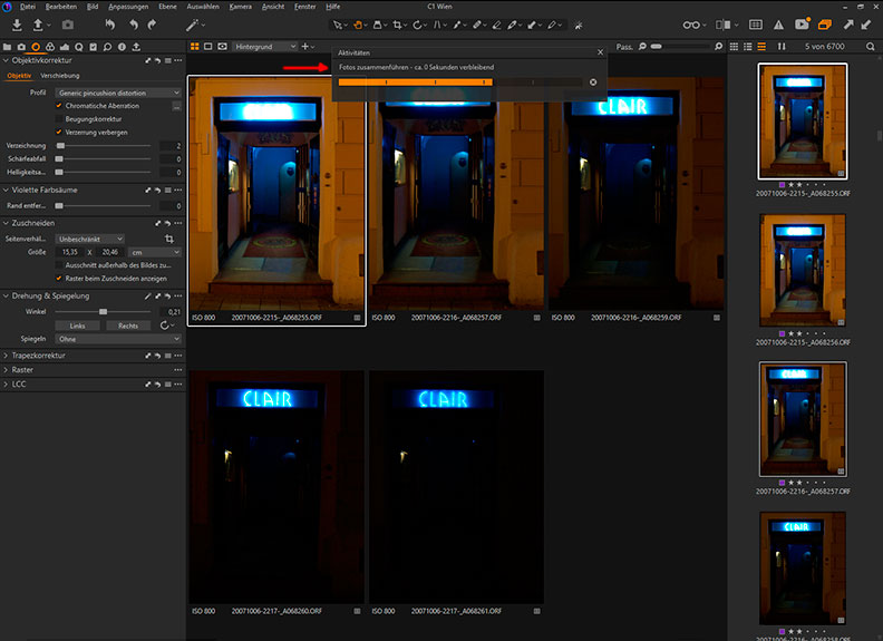 Capture One Pro HDR-Zusammenführung