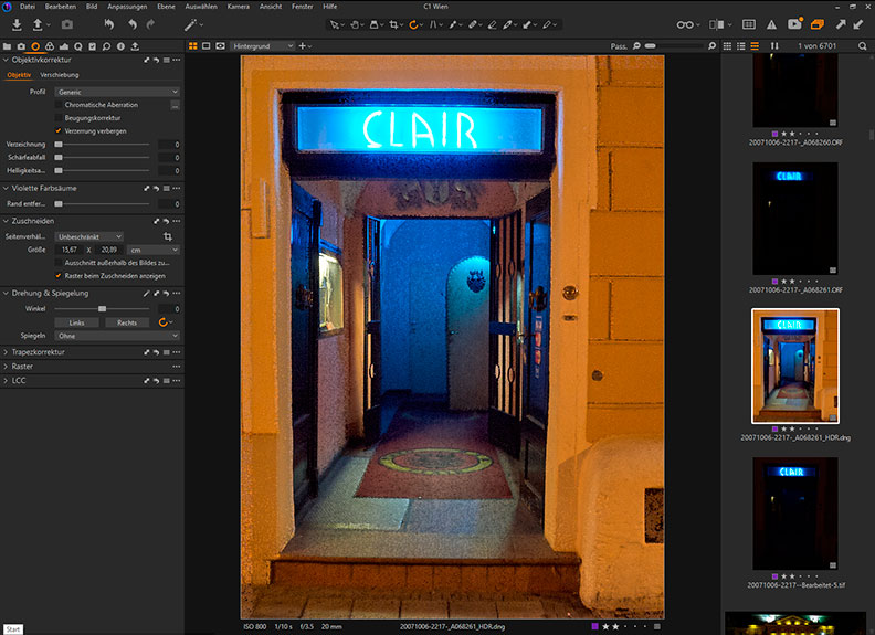 Capture One Pro HDR-Zusammenführung