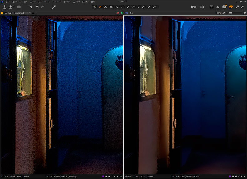 Capture One Pro HDR-Zusammenführung
