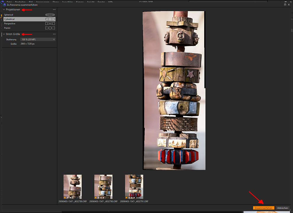 Capture One Pro 22 - Panoramafunktion
