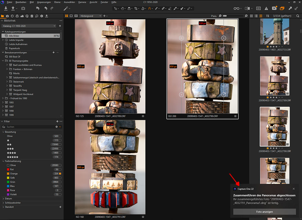 Capture One Pro 22 - Panoramafunktion