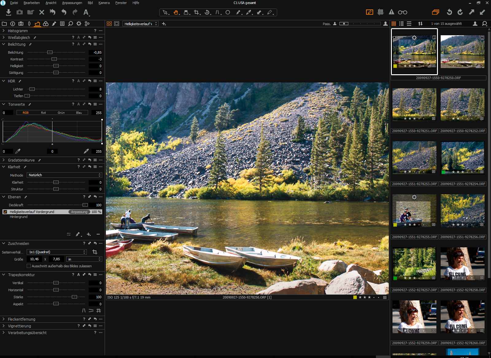 Capture One Anpassungen