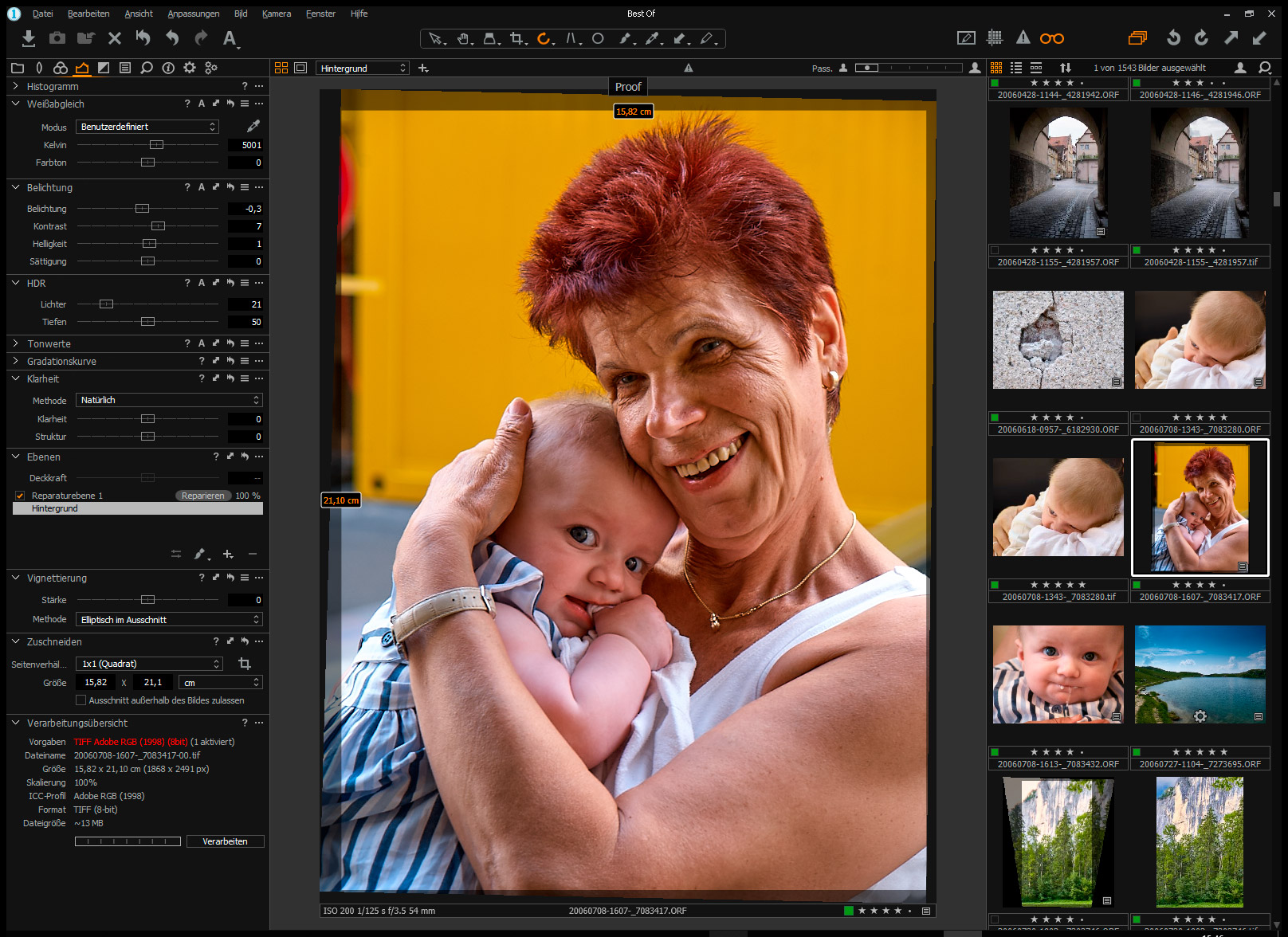 Capture One Pro Arbeitsumgebung
