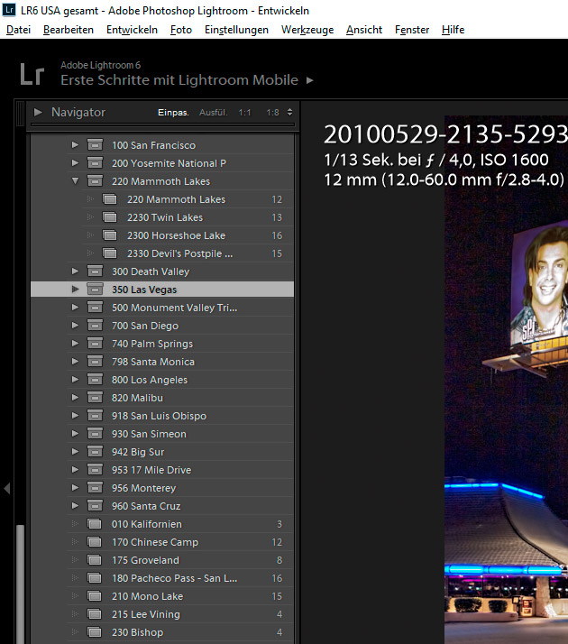 Lightroom Sammlungen