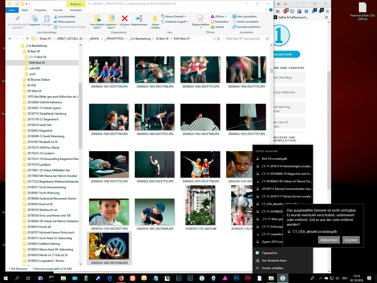 Interessanter wird es, sobald via Icon des ausführenden Programms von der Taskbar aus gestartet wird.
