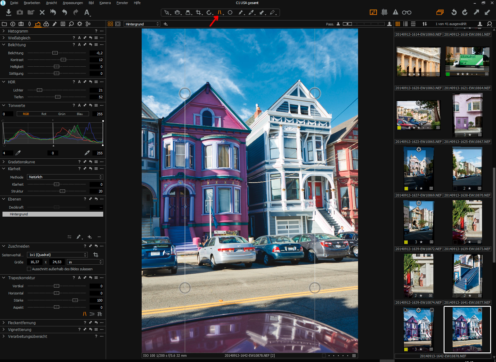Capture One Entzerren 1